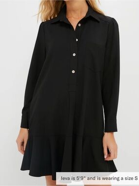 Tuckernuck Black Long-Sleeve Shirt Dress - Women
